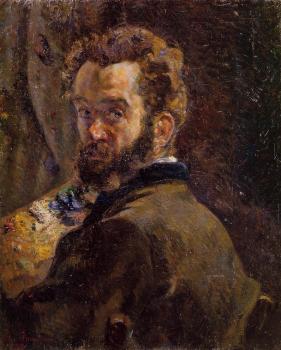 Armand Guillaumin : Self Portrait with Easel